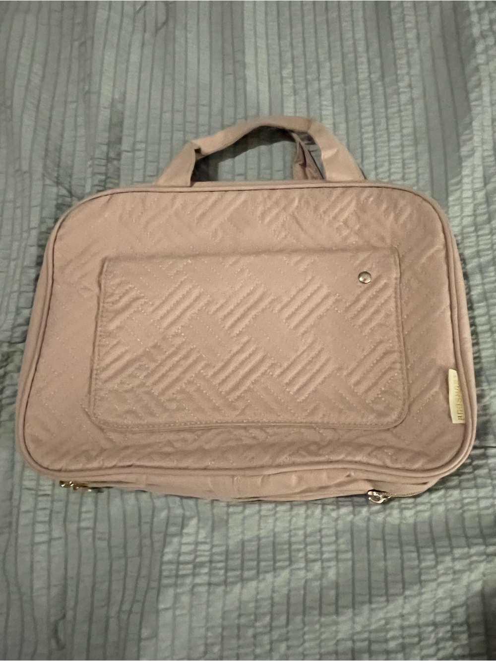 BAGSMART Blush Pink Hanging Travel Toiletry Organizer Bag